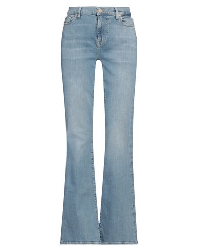 7 For All Mankind Woman Jeans Blue Size 27 Cotton, Elastane In Blue