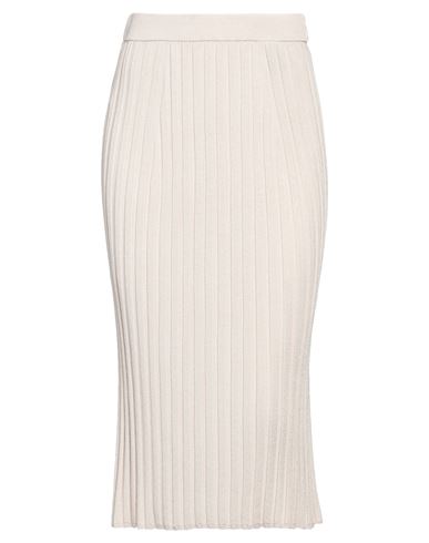 Falda midi Mujer Hueso L Mujer