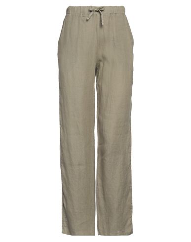 Rossopuro Woman Pants Military Green Size S Linen In Green