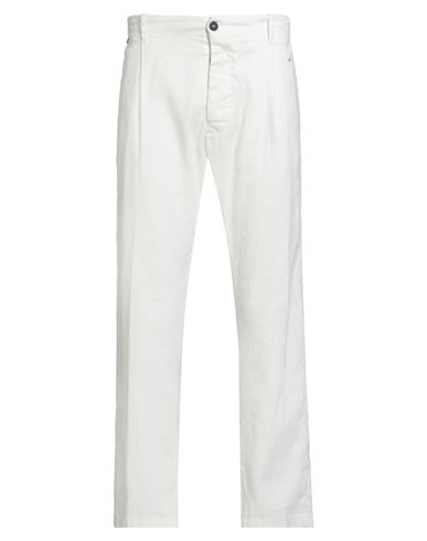Messagerie Patrizio Piscaglia Man Pants White Size 30 Hemp, Cotton, Elastane