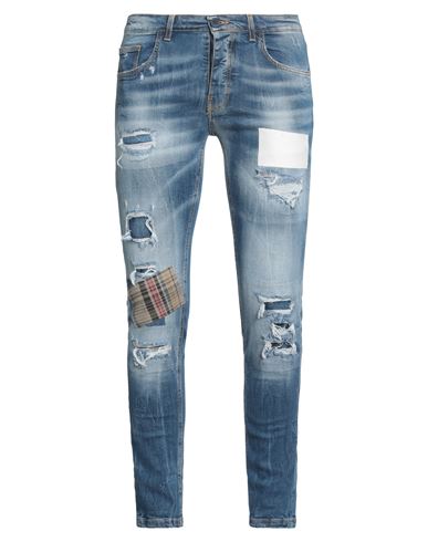 En Avance Man Jeans Blue Size 30 Cotton, Elastane In Blue