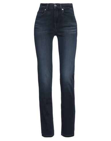 7 For All Mankind Woman Jeans Blue Size 24 Cotton, Lyocell, Polyester, Viscose, Elastane