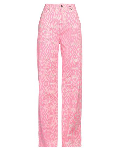 I Love Mp Woman Pants Fuchsia Size 26 Cotton In Pink