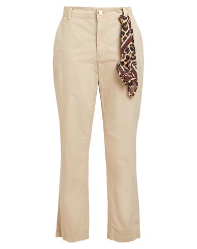 Guess Woman Pants Beige Size L Cotton In Beige