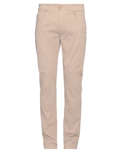 Jeckerson Man Pants Beige Size 35 Cotton, Elastane In Beige