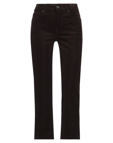 7 For All Mankind Woman Pants Dark Brown Size 31 Cotton, Modal, Polyester, Polyurethane In Brown