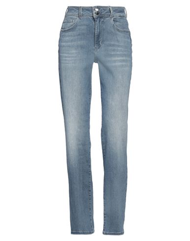 Guess Woman Jeans Blue Size 26w-29l Cotton, Elastomultiester, Elastane In Blue