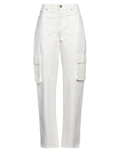 PINKO PINKO DENIM WOMAN JEANS WHITE SIZE 30 COTTON