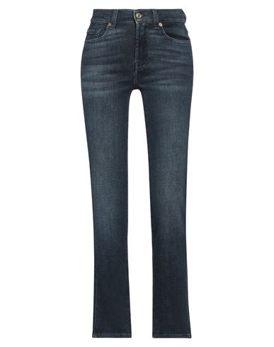 7 For All Mankind Woman Jeans Blue Size 32 Cotton, Cashmere, Elastane