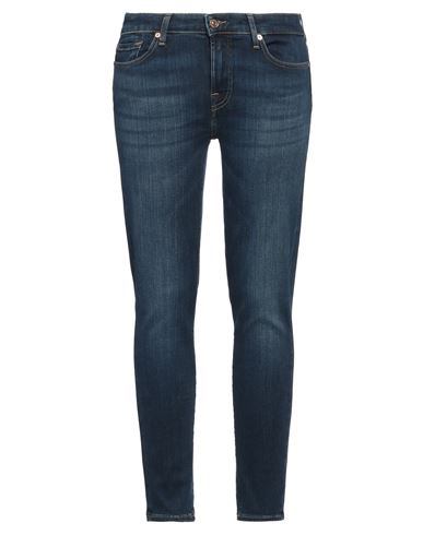 7 For All Mankind Woman Jeans Blue Size 31 Cotton, Polyester, Elastane