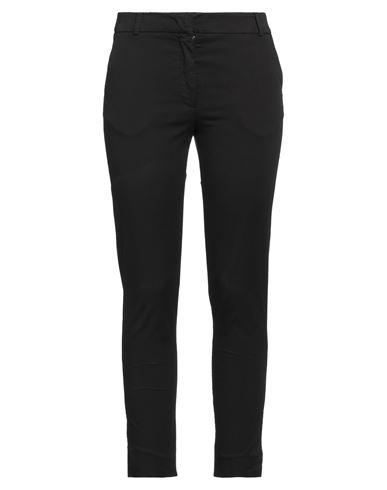 Rossopuro Woman Pants Black Size 6 Cotton, Elastane In Black