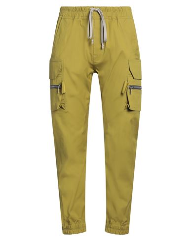 Rick Owens Man Pants Lime Green Size 34 Cotton, Elastane In Green