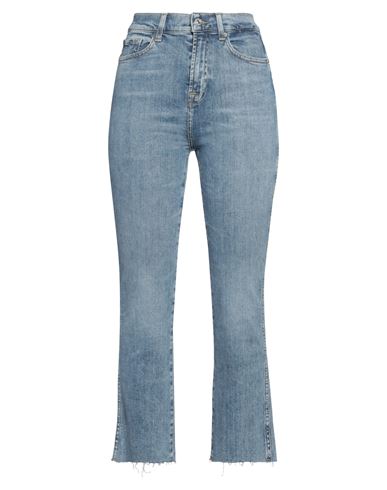 7 For All Mankind Woman Jeans Blue Size 30 Cotton, Elastane In Blue