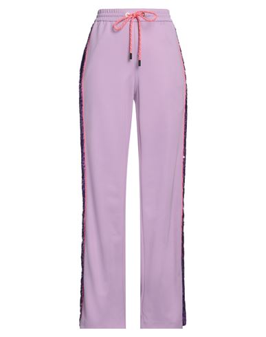 Iceberg Woman Pants Light Purple Size 8 Polyester, Cotton In Purple