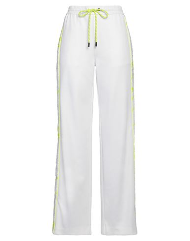 Iceberg Woman Pants White Size 6 Polyester, Cotton In White