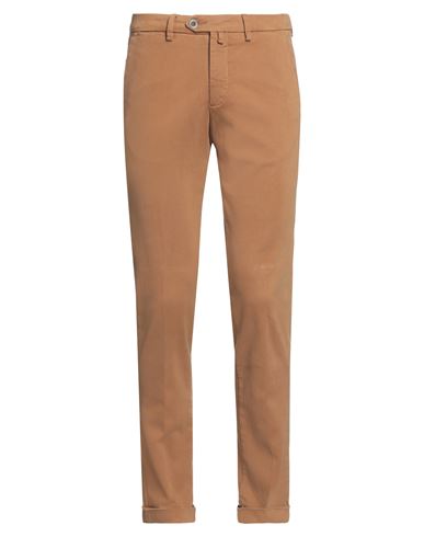 B Settecento Man Pants Camel Size 30 Cotton, Elastane In Beige