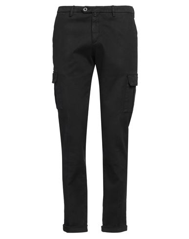 B Settecento Man Pants Black Size 34 Cotton, Elastane In Black