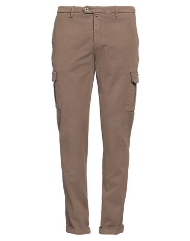 B Settecento Man Pants Khaki Size 35 Cotton, Elastane In Beige