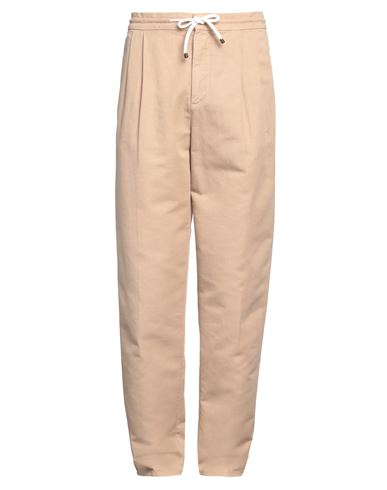 Brunello Cucinelli Man Pants Beige Size 42 Linen, Cotton In Beige