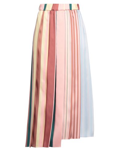 Weekend Max Mara Asymmetric Pleated Midi Skirt In Pink