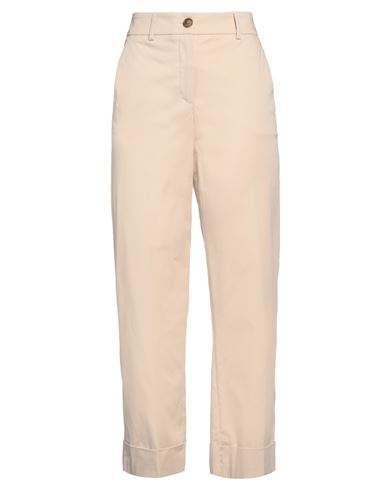 Cappellini By Peserico Woman Pants Beige Size 14 Cotton, Elastane