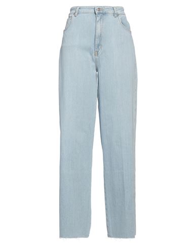 Shop Vicolo Woman Jeans Blue Size L Cotton