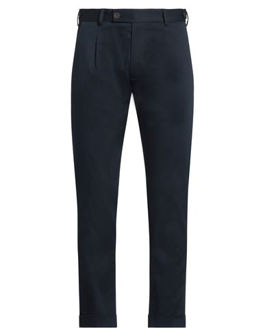Messagerie Man Pants Midnight Blue Size 34 Cotton, Elastane In Blue