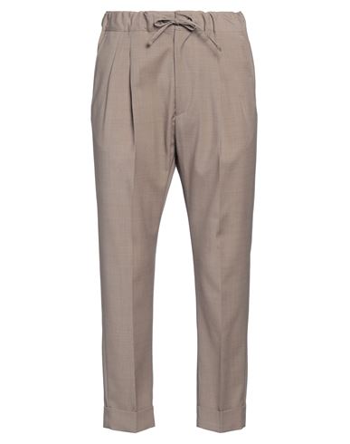 Messagerie Man Pants Taupe Size 32 Wool, Polyester, Lycra In Grey