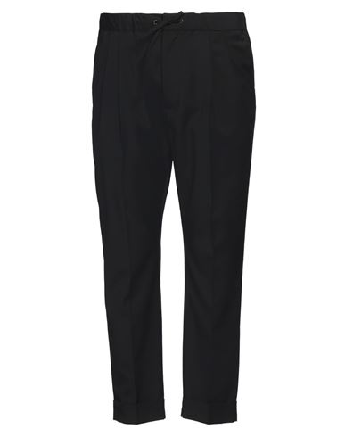 MESSAGERIE MESSAGERIE MAN PANTS BLACK SIZE 38 WOOL, POLYESTER, LYCRA 
