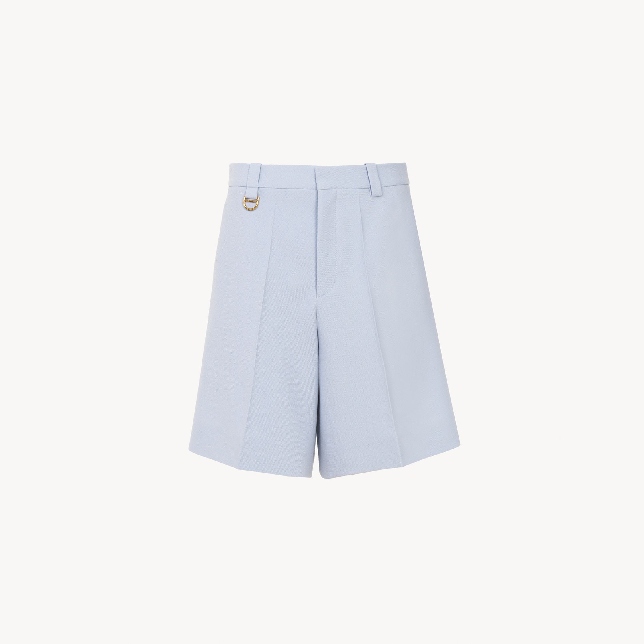 Chloé Short Tailleur En Crêpe De Laine Femme Bleu Taille 36 100% Laine Vierge In Blue