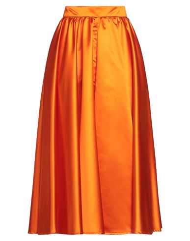Patou Woman Midi Skirt Orange Size 8 Polyester