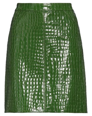 TOM FORD TOM FORD WOMAN MINI SKIRT MILITARY GREEN SIZE 6 GOAT SKIN 