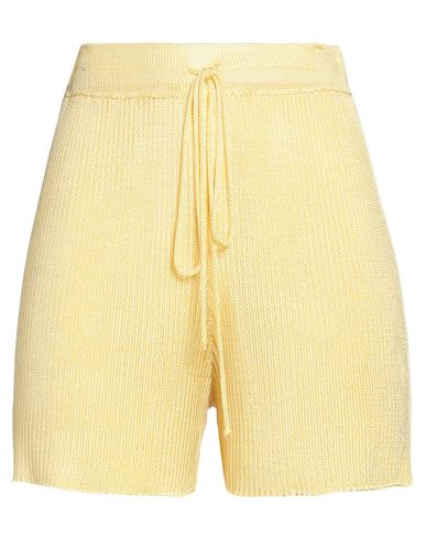 Shop Calle Del Mar Woman Shorts & Bermuda Shorts Yellow Size L Viscose