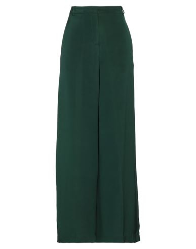 ERDEM ERDEM WOMAN PANTS DARK GREEN SIZE 10 SILK 