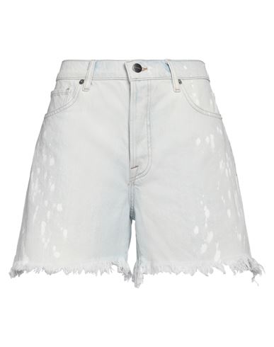 Frame Woman Denim Shorts Blue Size 32 Cotton, Recycled Cotton In Blue