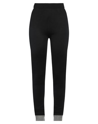 Cashmere Company Woman Pants Black Size 8 Merino Wool, Elastane In Black