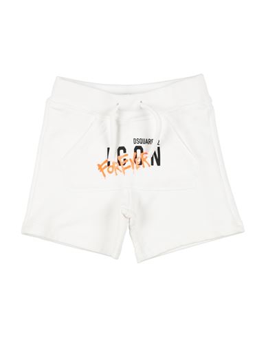 Dsquared2 Toddler Boy Shorts & Bermuda Shorts White Size 4 Cotton In White