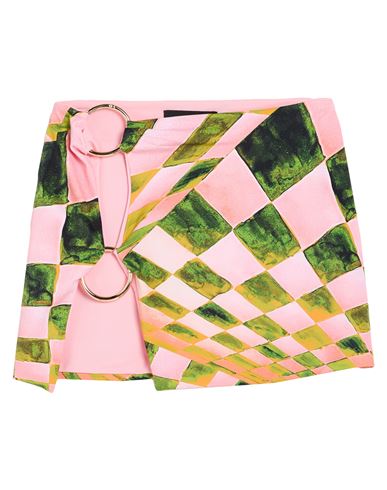 LOUISA BALLOU LOUISA BALLOU WOMAN MINI SKIRT SALMON PINK SIZE M RECYCLED POLYAMIDE, ELASTANE 