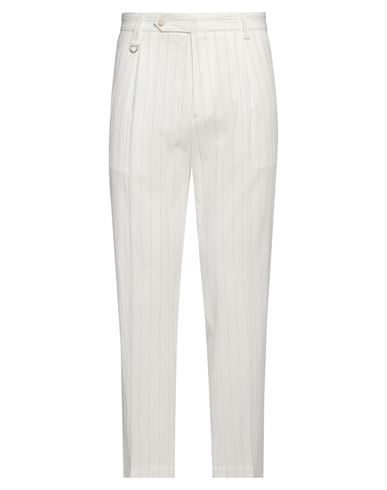 Paolo Pecora Man Pants Cream Size 34 Cotton, Elastane In White