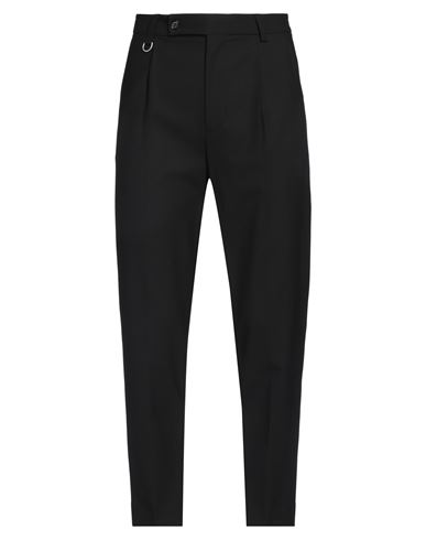 Paolo Pecora Man Pants Black Size 32 Polyester, Wool, Elastane In Black