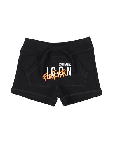 Dsquared2 Newborn Girl Shorts & Bermuda Shorts Black Size 3 Cotton, Elastane In Black