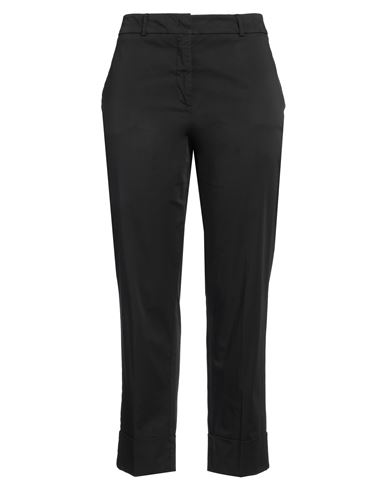 Rossopuro Woman Pants Black Size 14 Cotton, Elastane In Black
