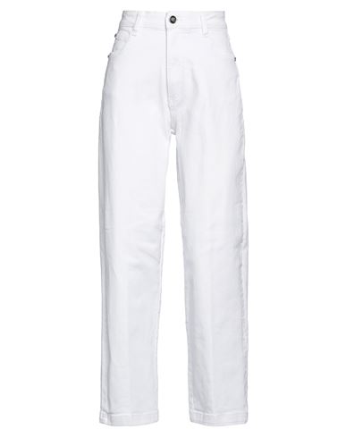 John Richmond Woman Jeans White Size 32 Cotton, Elastane In White