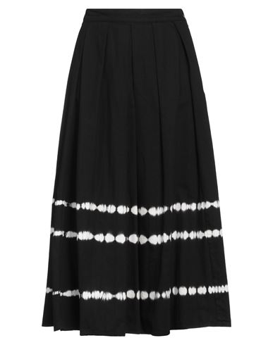 WEEKEND MAX MARA WEEKEND MAX MARA WOMAN MIDI SKIRT BLACK SIZE 10 COTTON 