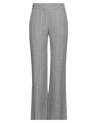 Her . Woman Pants Grey Size 16 Linen, Cotton, Polyester In Grey