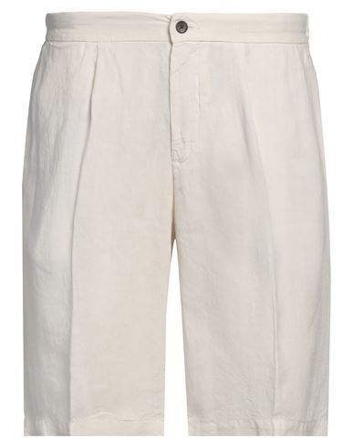 Devore Incipit Man Shorts & Bermuda Shorts Cream Size 40 Linen In White