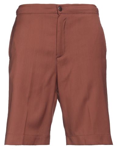 Costumein Man Shorts & Bermuda Shorts Brown Size 36 Virgin Wool In Brown