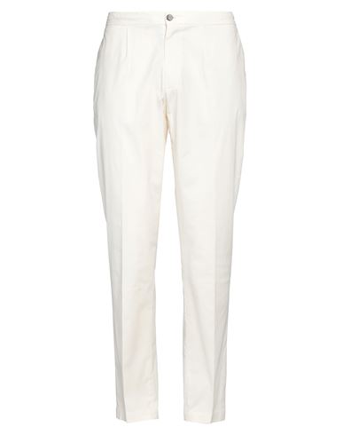 Devore Incipit Man Pants Off White Size 36 Cotton, Elastane In Off White