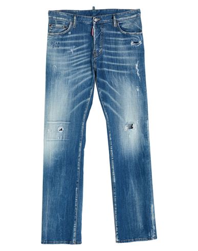 Dsquared2 Man Jeans Blue Size 38 Cotton, Elastane In Blue