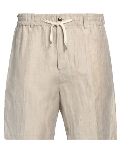Grifoni Man Shorts & Bermuda Shorts Beige Size 38 Linen, Polyamide In Beige